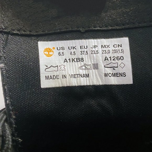 Vintage Timberland Somers Falls Black Leather Ankle Boots Women's Size‎ 6.5 - Picture 11 of 12